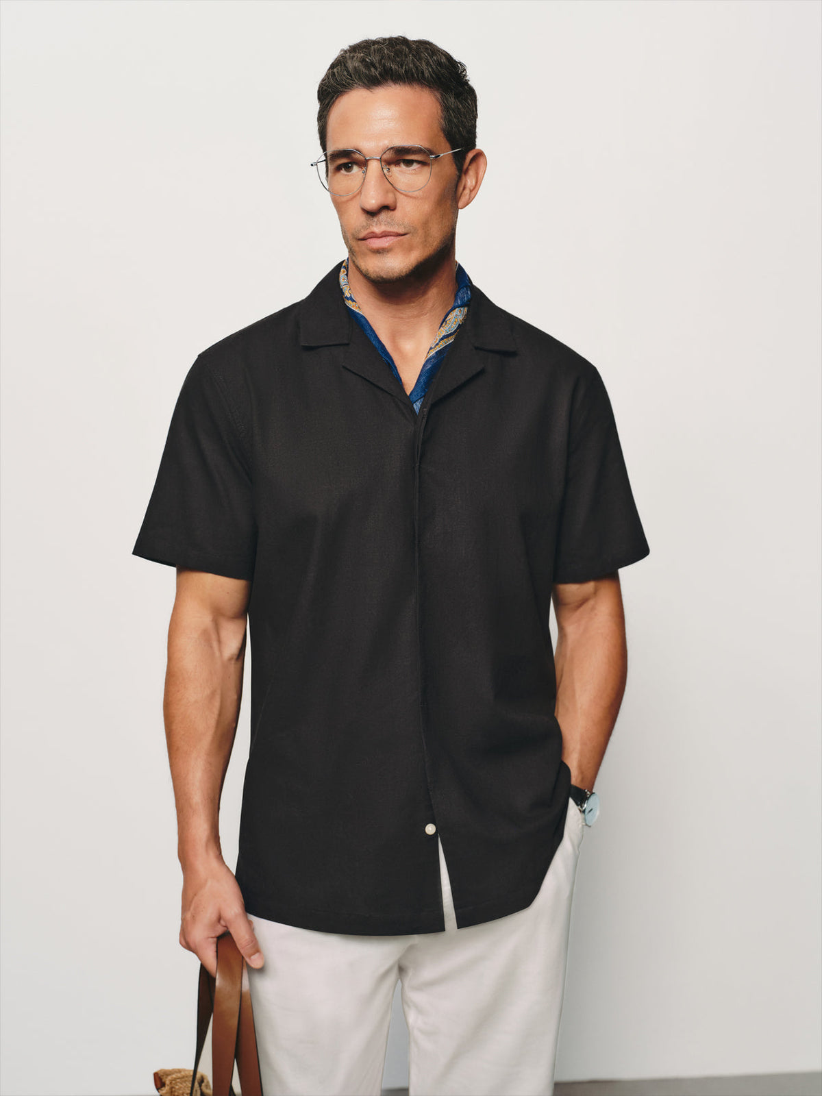 Vacation Casual Hidden Placket Linen Blend Shirt