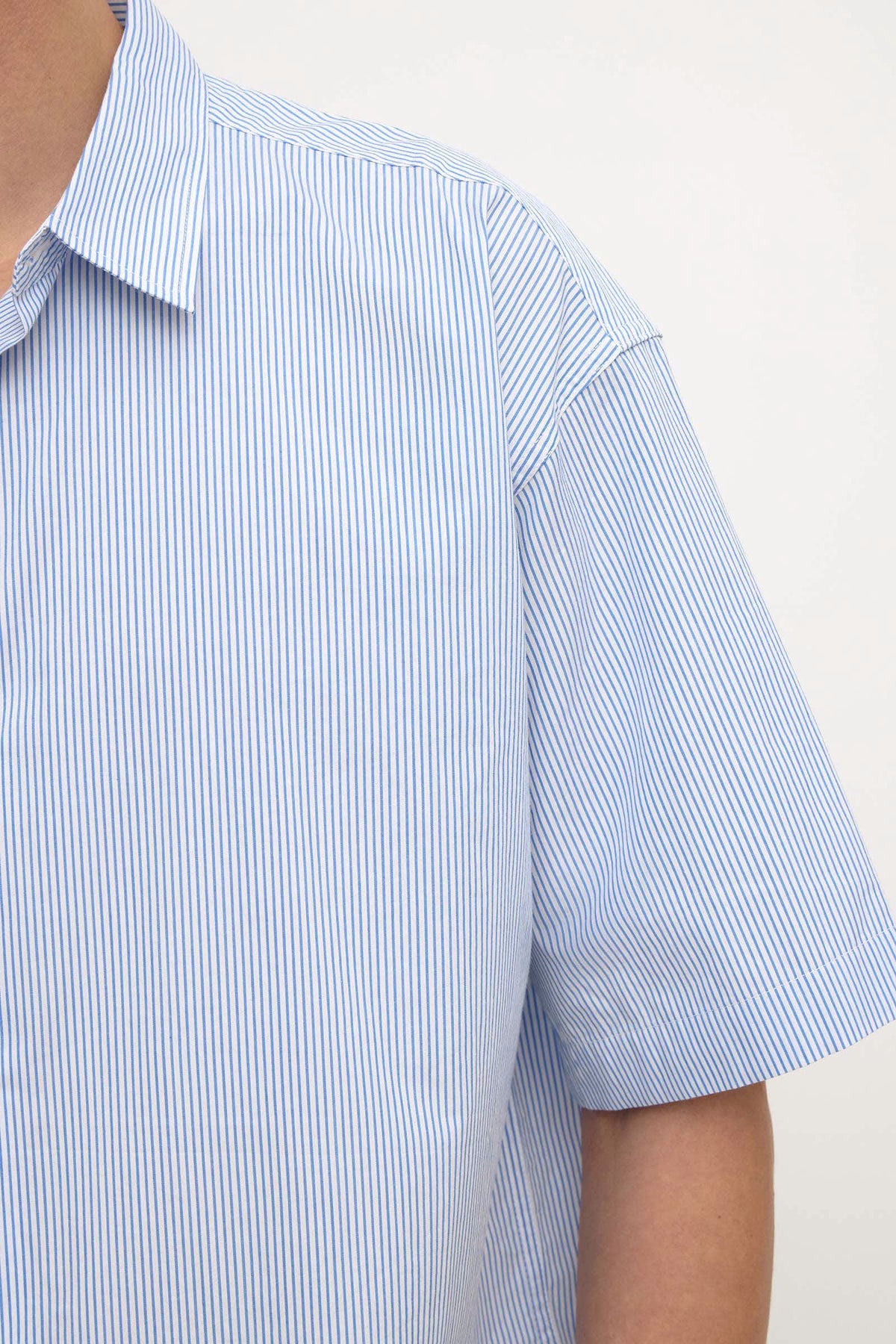 Aron Poplin Stripe Short Sleeve Shirt