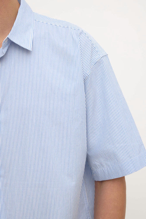 Aron Poplin Stripe Short Sleeve Shirt